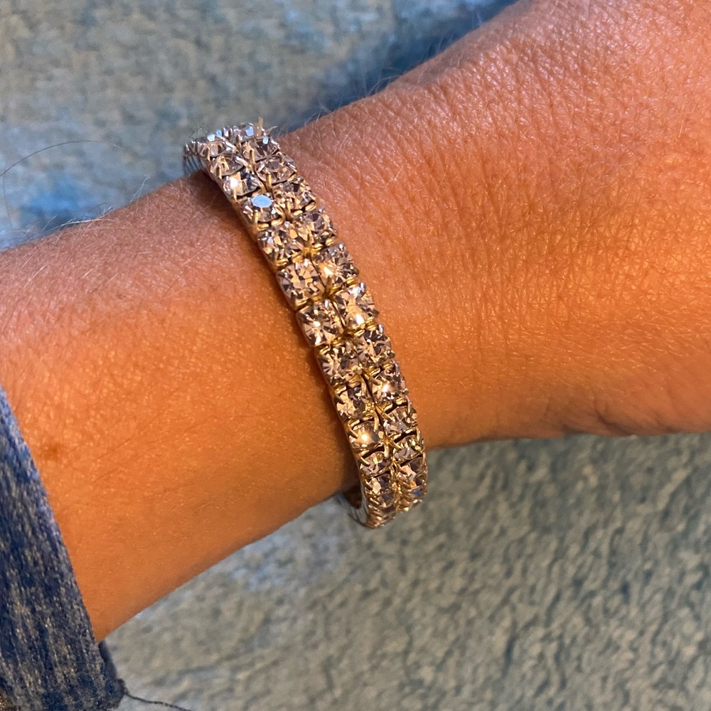 Rhinestone stretch bracelet